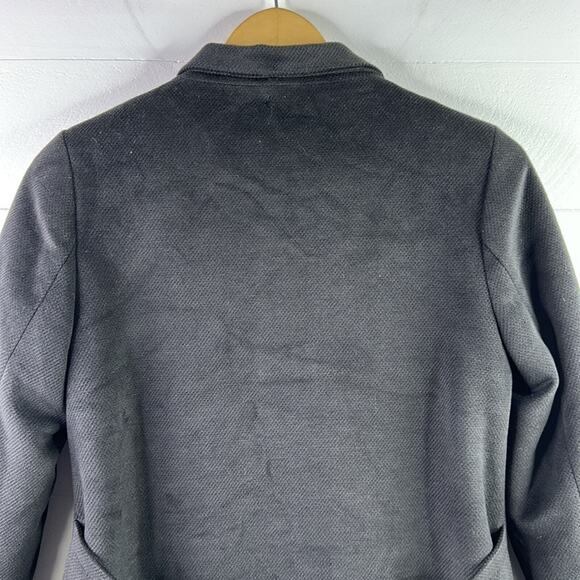 S ORIGINAL Black Double Breast Button Up Wool Polyester Peacoat Jacket Size 36 - Picture 3 of 9